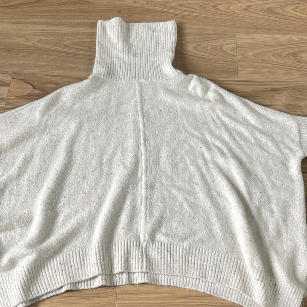 Ann Taylor LOFT Cozy White Turtleneck Sweater